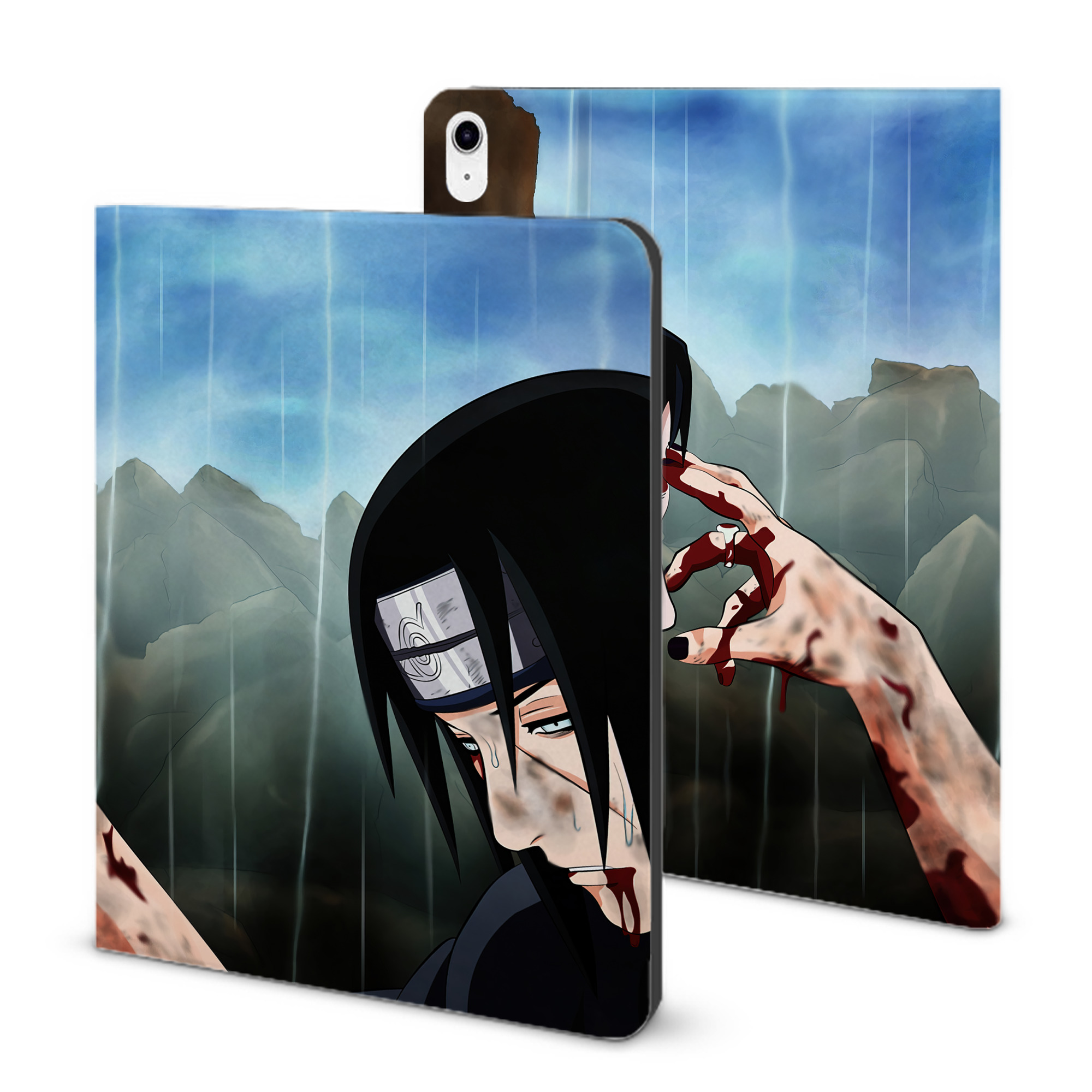 （画像用） NARUTO -ナルト- NARUTO -ナルト- 疾風伝 IPad ケース ブック型 PUレザー TPU 耐衝撃 軽量 薄型 ペン収納なし 全面保護 IPad 各モデル対応